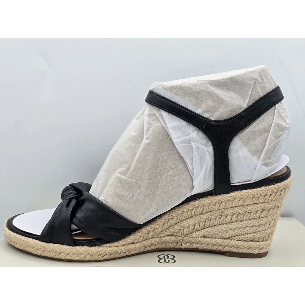 Bandolino Women's‎ Justyne3 Wedge Sandal Black / Woven - Size: 8.5 M